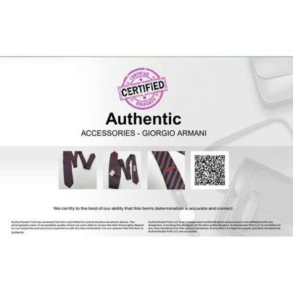 GIORGIO ARMANI Multi Colored Silk Neck Tie w/ COA - Picture 3 of 5